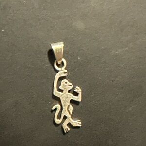 Sterling Silver 925 Monkey Pendant Estate Jewelry Item